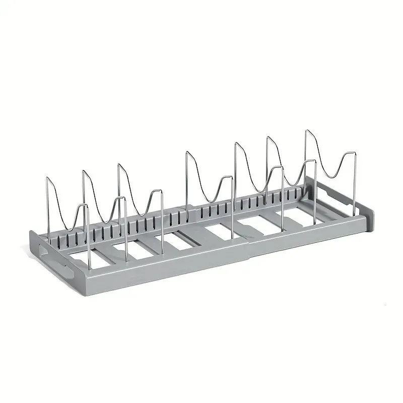 Note: the source title is already in French. Cleaning it up for a professional e-commerce listing:

Support organisateur extensible pour casseroles et poêles, séparateur réglable pour armoire de cuisine 5