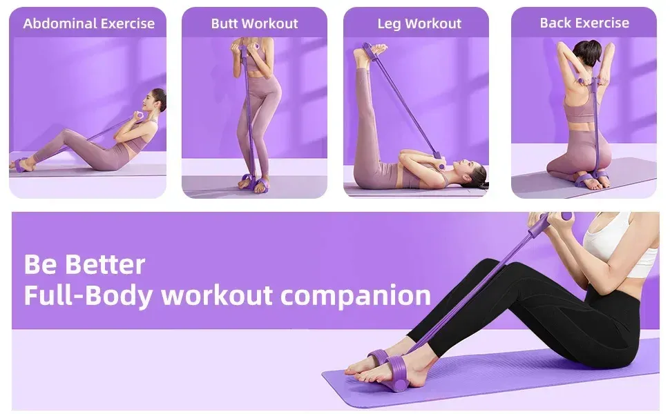 Séance d'entraînement abdominal avec tendeur de bande de résistance
