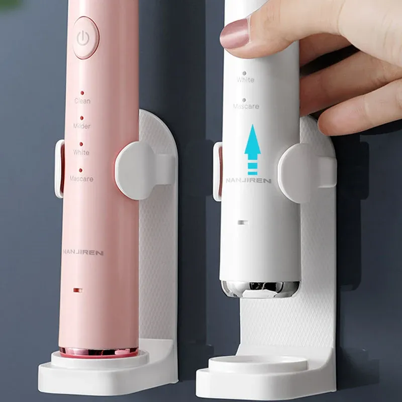 Porte-brosse à dents électrique réglable, base en silicone antidérapante, support mural, compatible 99 % 3