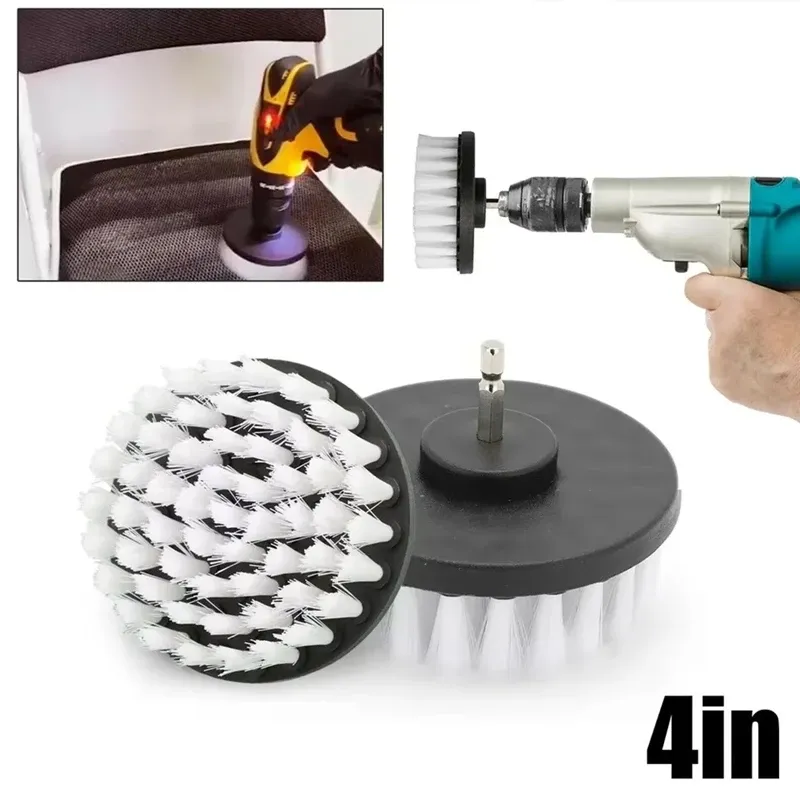 Kit de brosses de nettoyage bleues 4 pouces pour perceuse, brosses en nylon pour pneus et detailing automobile 2