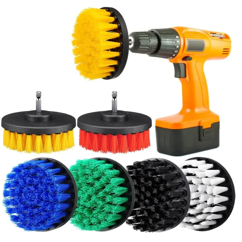 Kit de brosses de nettoyage bleues 4 pouces pour perceuse, brosses en nylon pour pneus et detailing automobile - Image 1