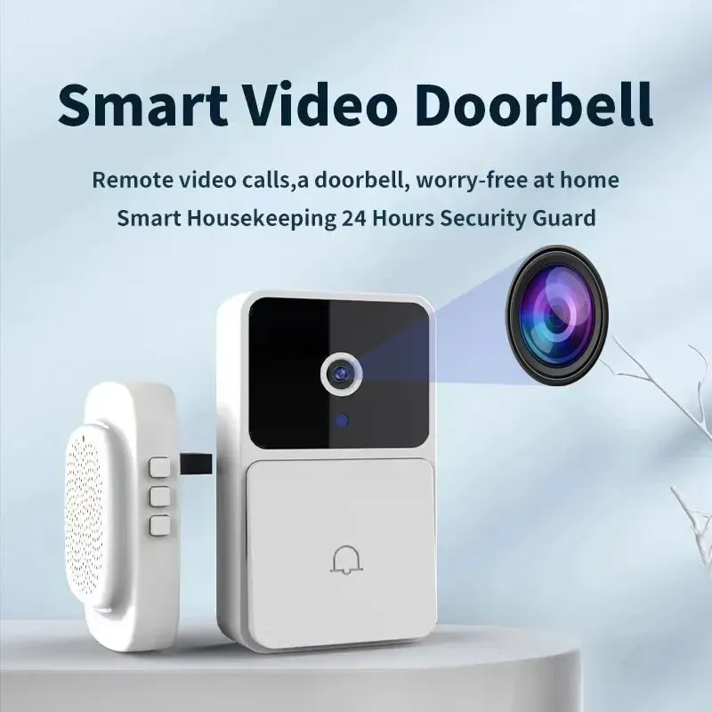 Sonnette vidéo WiFi sans fil pour la sécurité de la maison - Caméra HD, vision nocturne, interphone bidirectionnel et changement de voix 3