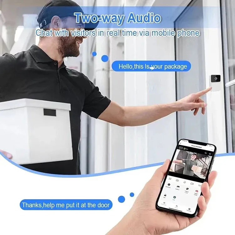 Sonnette vidéo WiFi sans fil, interface de l'application