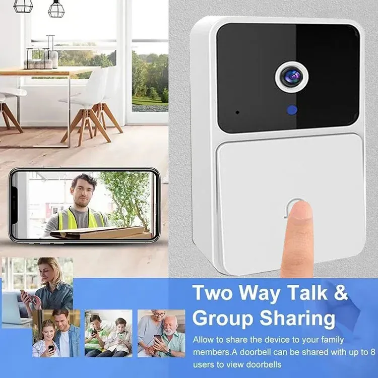 Sonnette vidéo WiFi sans fil, pose et installation