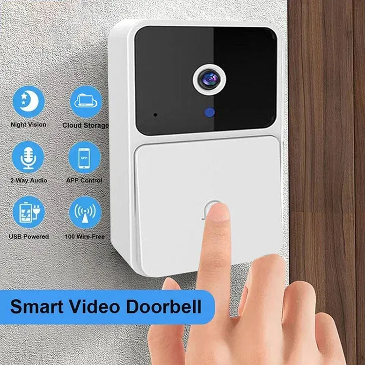Sonnette vidéo WiFi sans fil pour la sécurité de la maison - Caméra HD, vision nocturne, interphone bidirectionnel et changement de voix 7