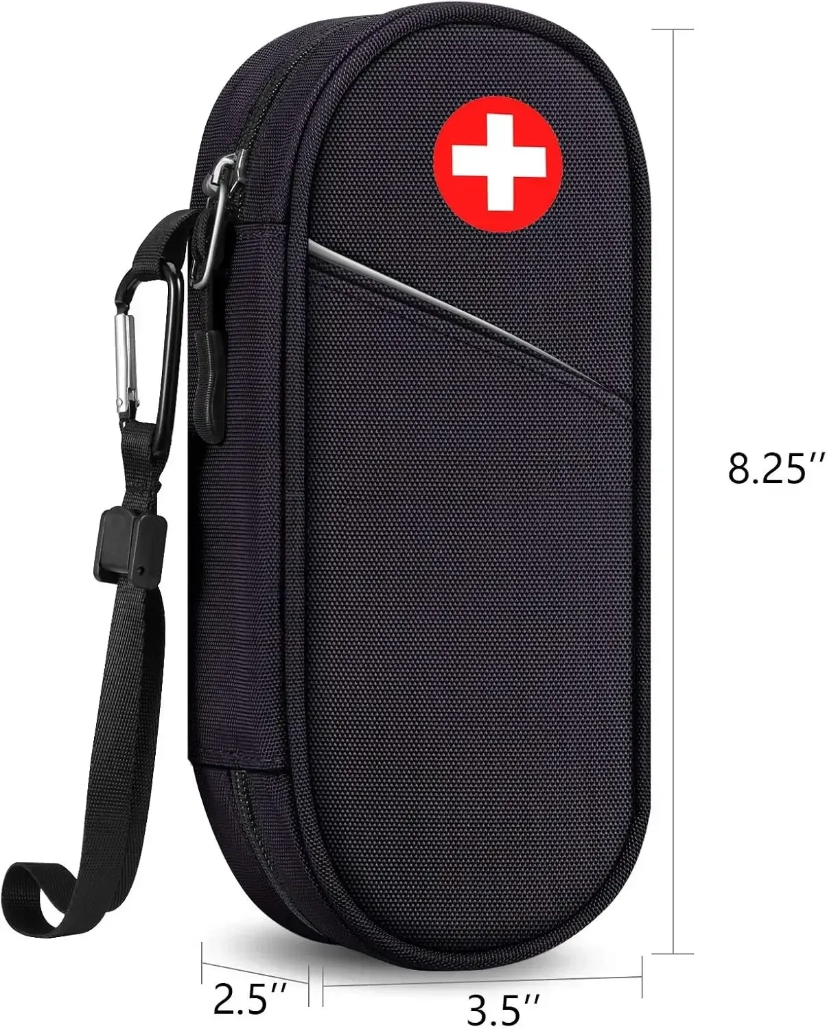 Sac organisateur de médicaments de voyage pour fournitures médicales d'urgence, avec 2 pochettes isolées pour EpiPens - Image 1