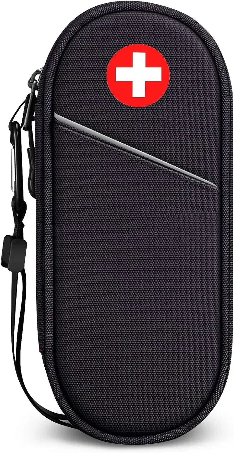 Sac organisateur de médicaments de voyage pour fournitures médicales d'urgence, avec 2 pochettes isolées pour EpiPens 8