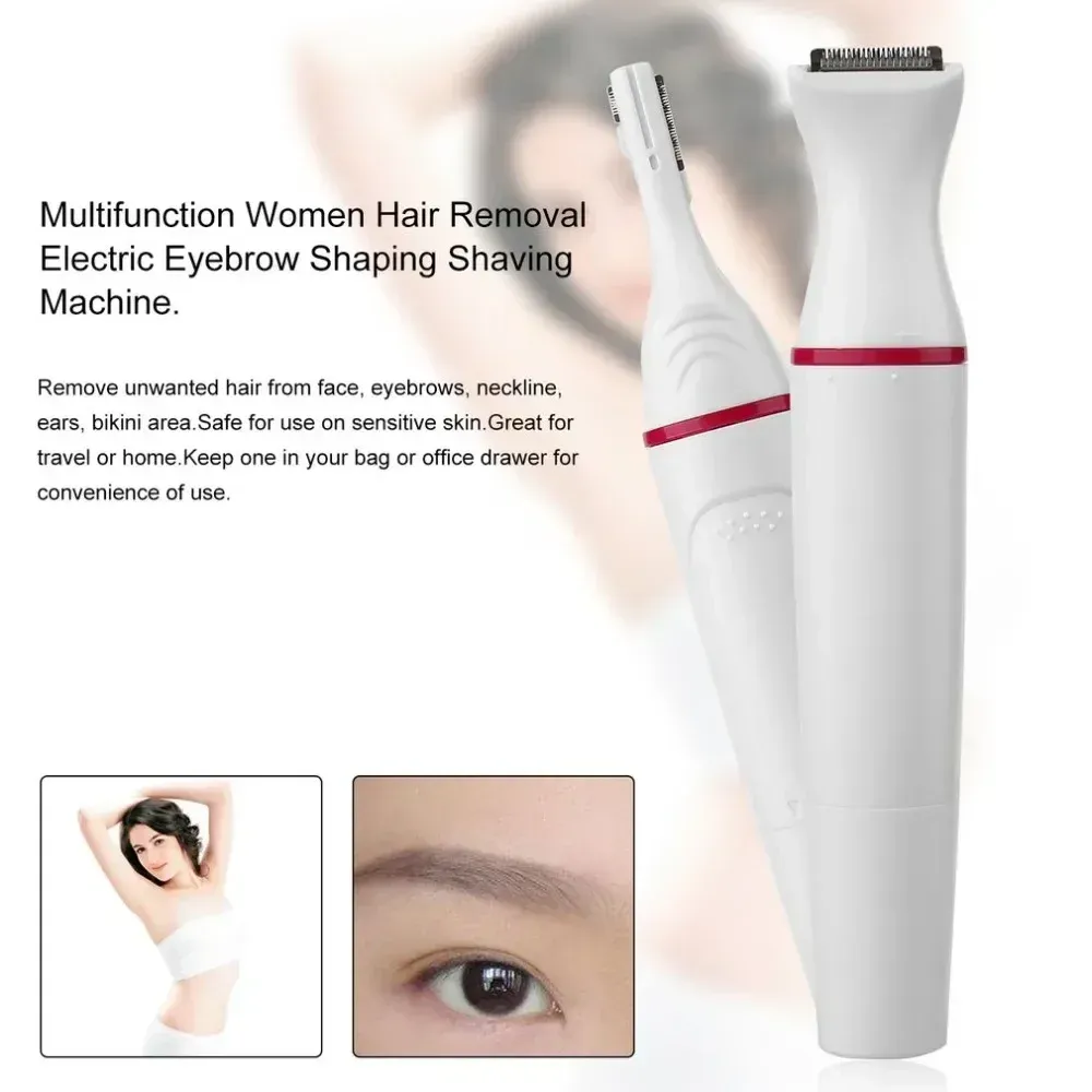 Ensemble épilateur 5 en 1 pour femme : rasoir visage, rasoir sourcils et tondeuse bikini 3