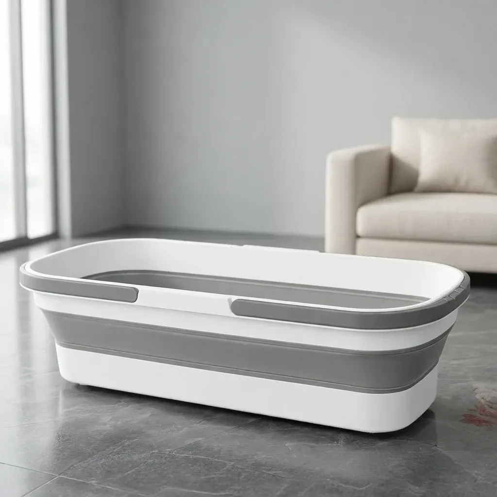 Seau pliable rectangulaire de grande capacité, épaissi 7