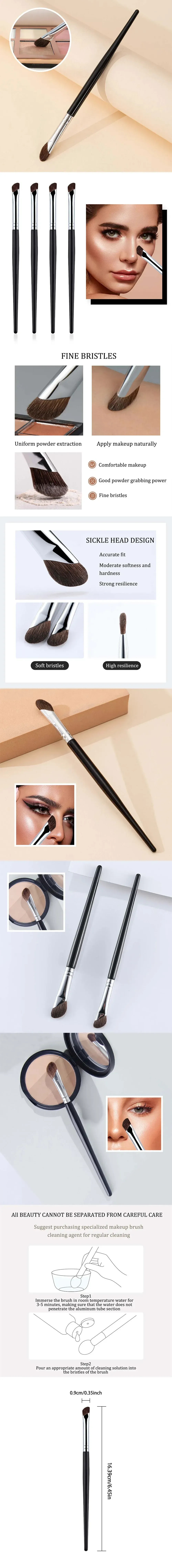 Détails du pinceau faucille pour maquillage