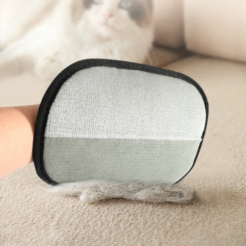 Gant de toilettage en situation dans un intérieur