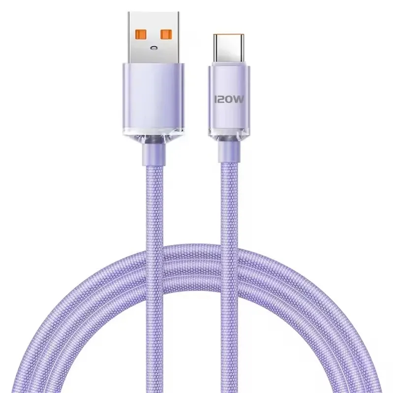 Câble de charge USB-C ultra rapide 120 W pour Samsung, Xiaomi, Huawei, OnePlus, POCO et OPPO 6
