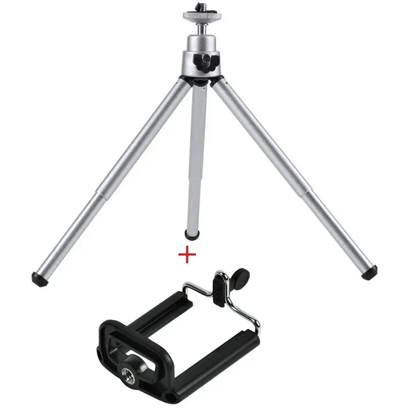 Mini trépied de table universel télescopique à 2 sections pour smartphone et appareil photo - Image 1