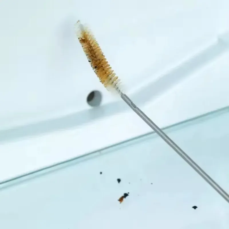 Kit de nettoyage pour vidange de réfrigérateur avec brosse longue et flexible pour tuyau d'eau 4
