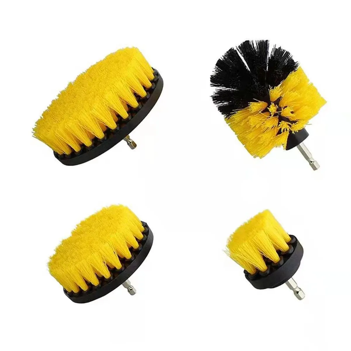 Kit de brosses de nettoyage électriques pour perceuse, brosse à récurer en plastique pour carrelage, voiture, salle de bains et cuisine 2