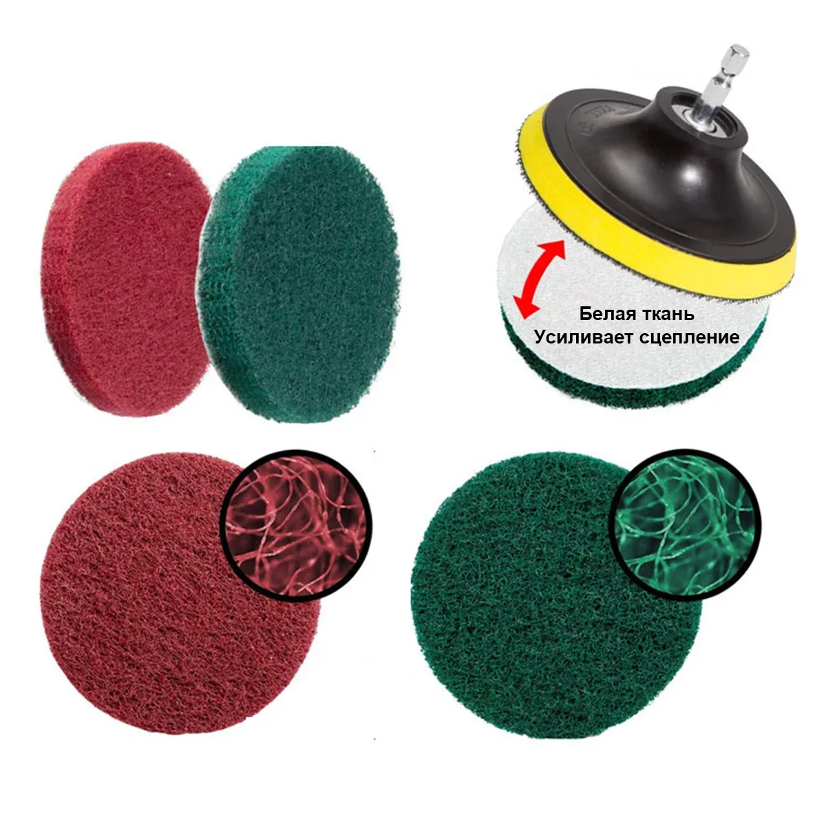 Kit de brosses de nettoyage électriques pour perceuse, brosse à récurer en plastique pour carrelage, voiture, salle de bains et cuisine 5