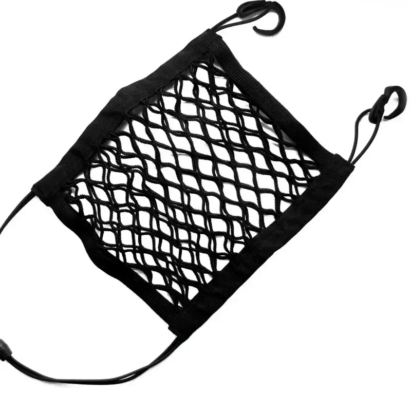 Filet de chargement élastique à double couche pour moto, 10" x 11", avec crochets, idéal pour le rangement de casque et de bagages 7