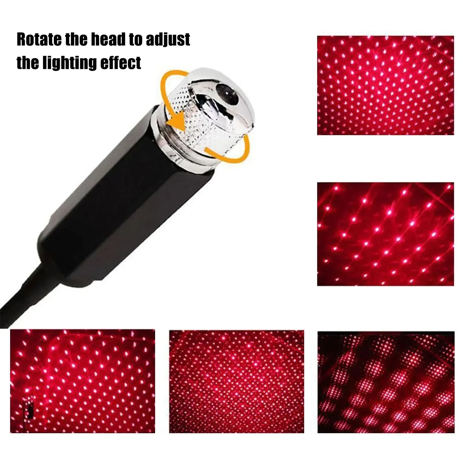 Mini projecteur LED galaxie pour plafond de voiture, rechargeable par USB, lumière d'ambiance réglable pour chambre à coucher 4