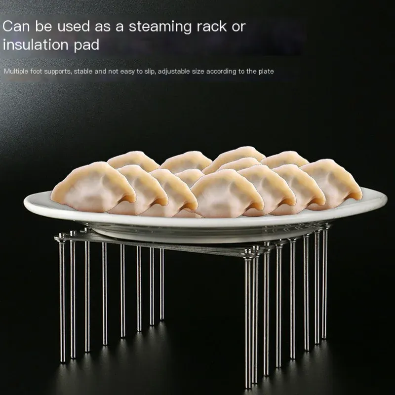 Égouttoir à vaisselle en acier inoxydable, égouttoir de cuisine réglable, porte-ustensiles pliable pour plats, tasses, casseroles et couvercles | Gain de place 6