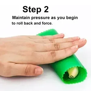 Épluche-ail en silicone, détail du format