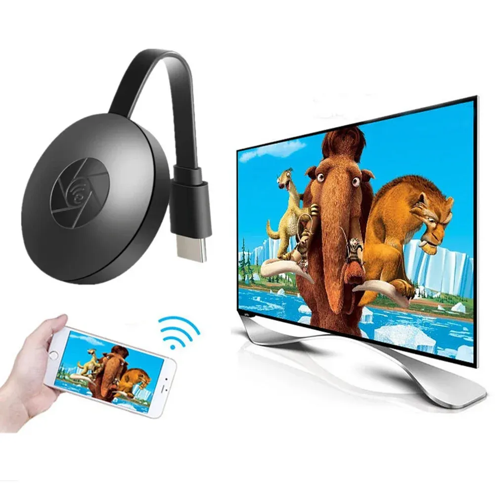 Appareil de recopie d'écran HDMI sans fil, compatible avec la télévision HD 1080P, projection depuis mobile et ordinateur, compatible iPad, Wi-Fi 2