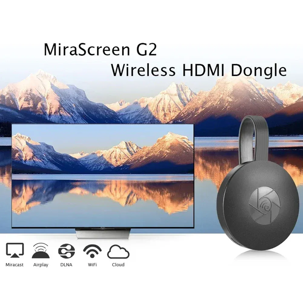 Appareil de recopie d'écran HDMI sans fil, compatible avec la télévision HD 1080P, projection depuis mobile et ordinateur, compatible iPad, Wi-Fi 3