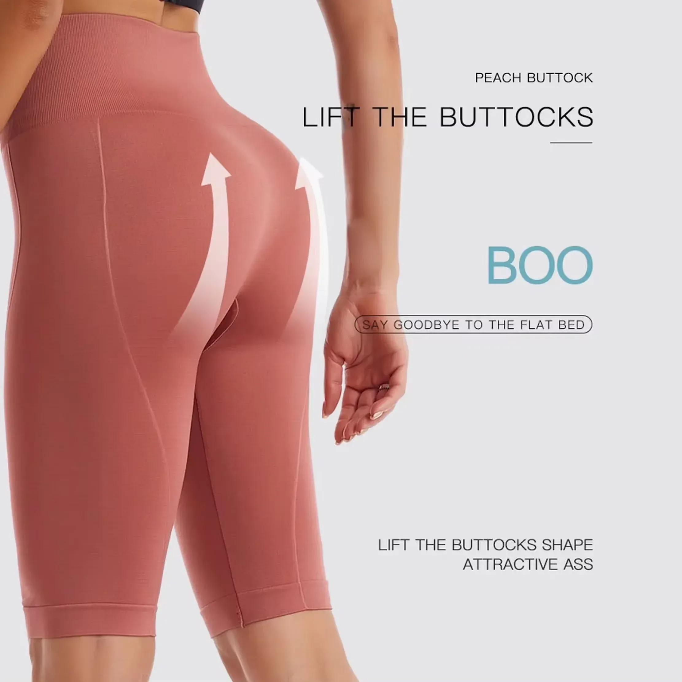 Leggings push-up taille haute pour femme, sensation nue et maintien du ventre, idéaux pour le yoga, la course à pied et le fitness 3