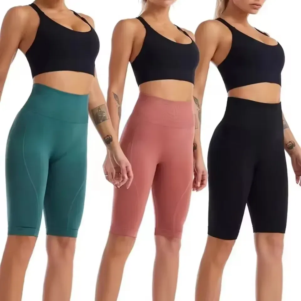 Leggings push-up taille haute pour femme, sensation nue et maintien du ventre, idéaux pour le yoga, la course à pied et le fitness - Image 1