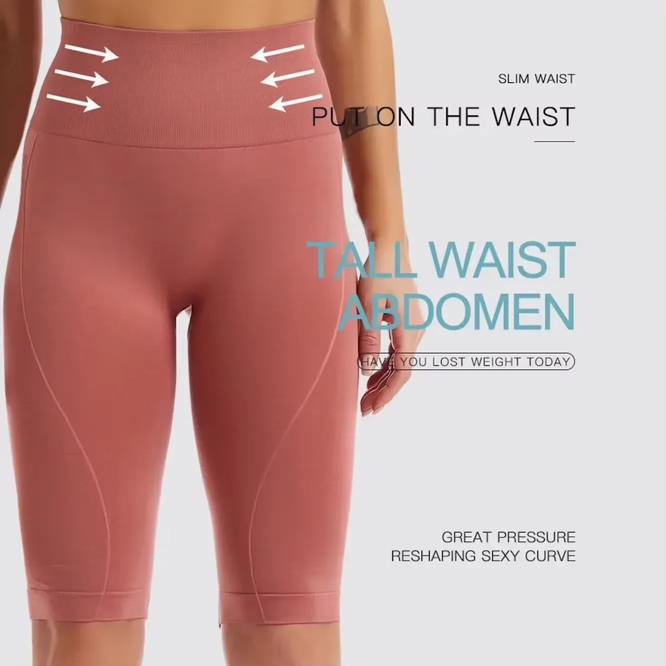 Leggings push up taille haute, style sportif