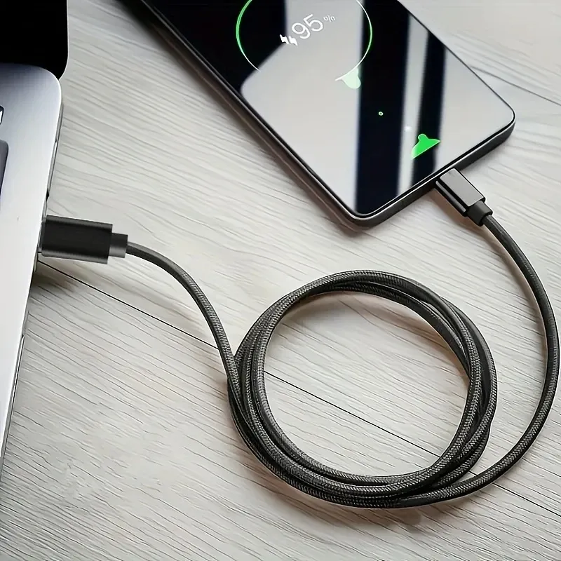 Chargeur rapide 60 W avec câbles USB-C vers USB-C (1 m, 2 m, 3 m), compatible iPhone 15, 16, 17 Pro Max, Xiaomi, Samsung et Huawei 2