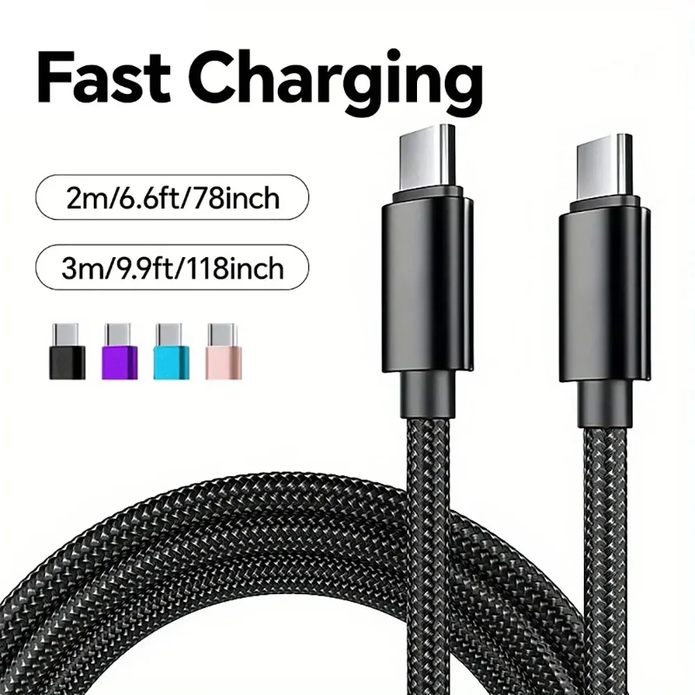 Chargeur rapide et câble Type-C vers Type-C, vue d'ensemble du produit