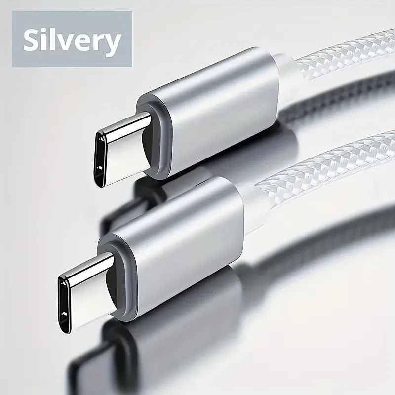 Chargeur rapide 60 W avec câbles USB-C vers USB-C (1 m, 2 m, 3 m), compatible iPhone 15, 16, 17 Pro Max, Xiaomi, Samsung et Huawei 13