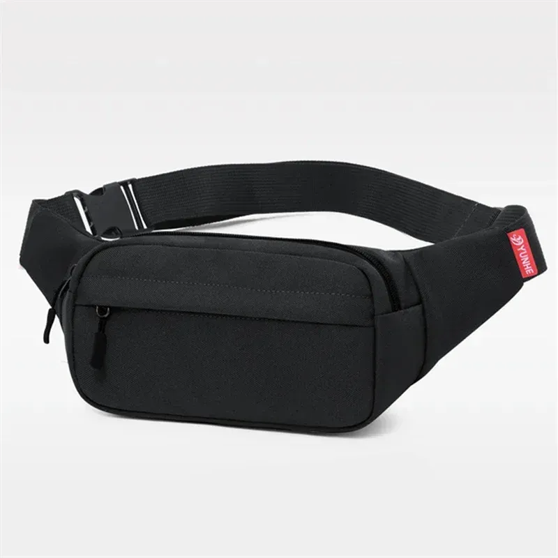 Sac banane sport unisexe 2025 pour homme et femme, petit sac de poitrine et sac bandoulière en toile décontracté pour téléphone - Image 1