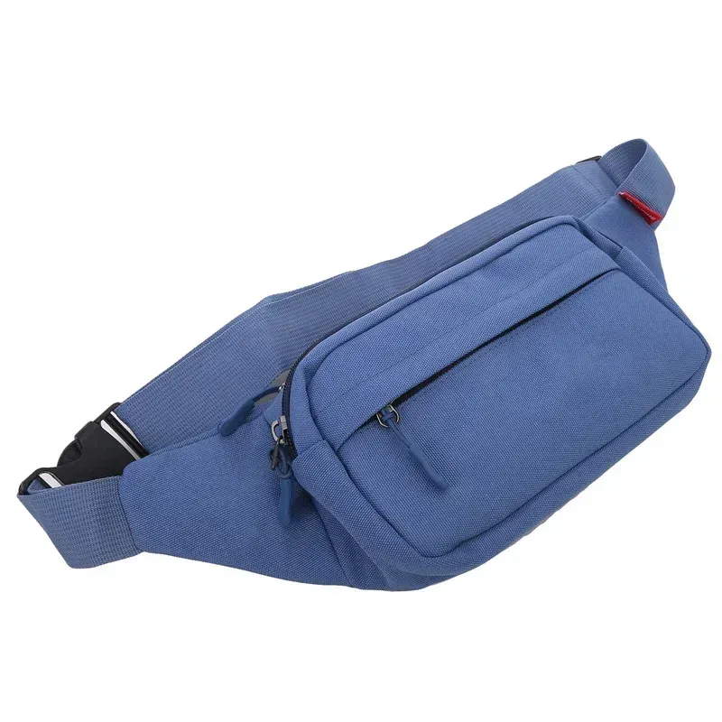 Sac banane unisexe noir, zoom sur la fermeture