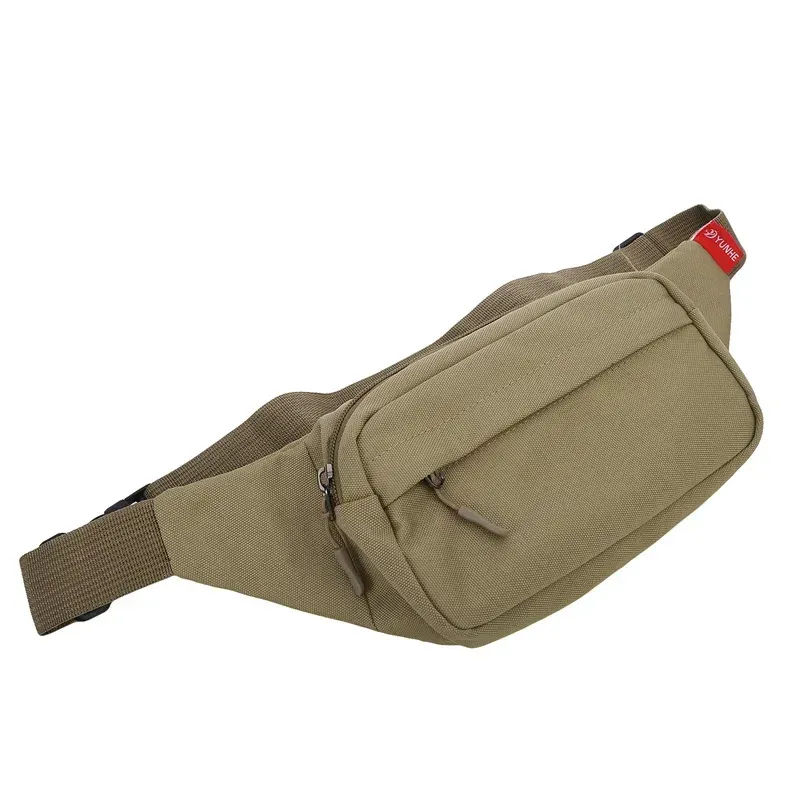 Sac banane sport unisexe 2025 pour homme et femme, petit sac de poitrine et sac bandoulière en toile décontracté pour téléphone 15