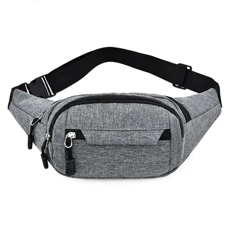 Sac banane sport unisexe 2025 pour homme et femme, petit sac de poitrine et sac bandoulière en toile décontracté pour téléphone 10