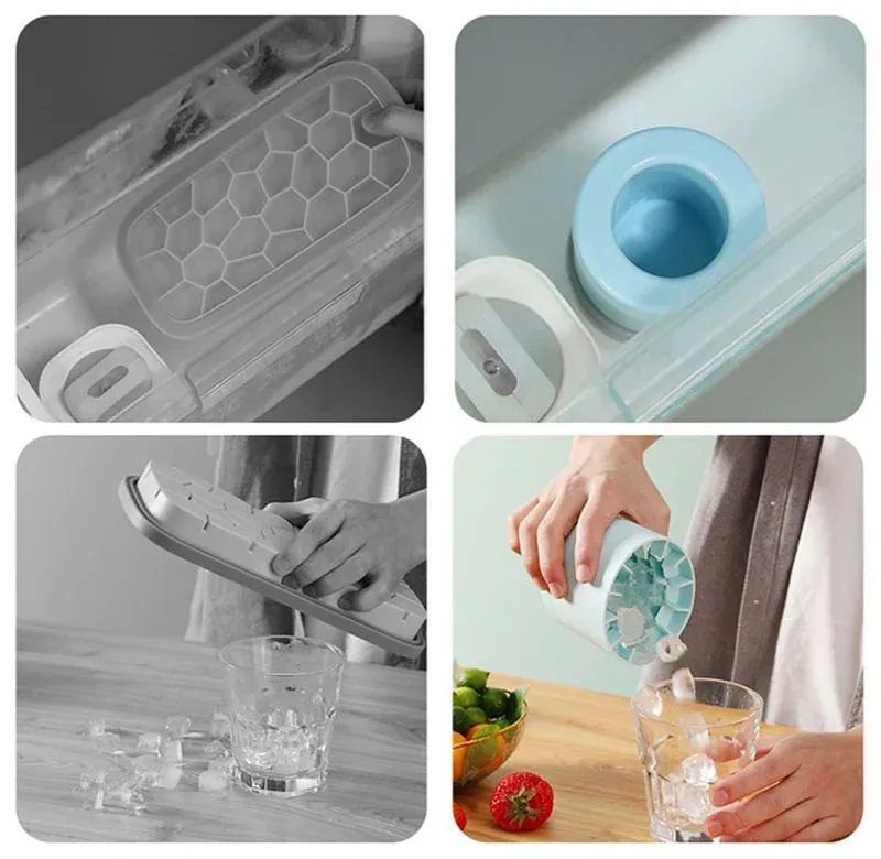 Glaçons ronds dans un verre