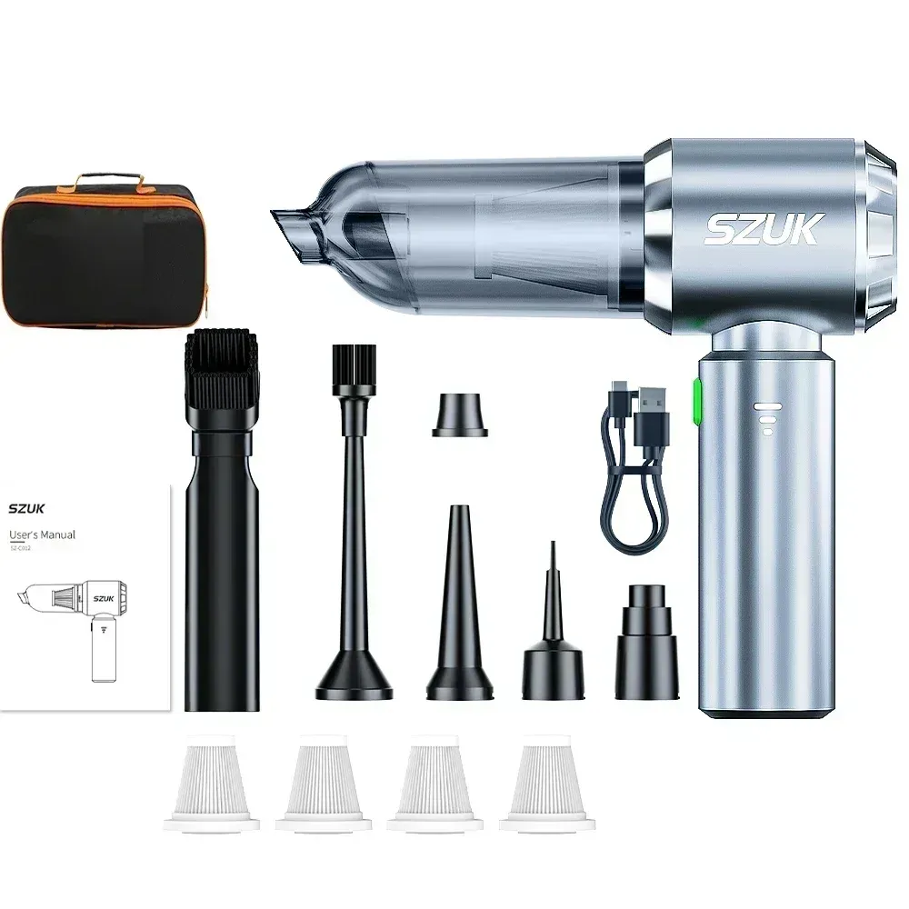 SZUK 985000PA Aspirateur de Voiture Portable Sans Fil Puissant avec Souffleur à Main 8
