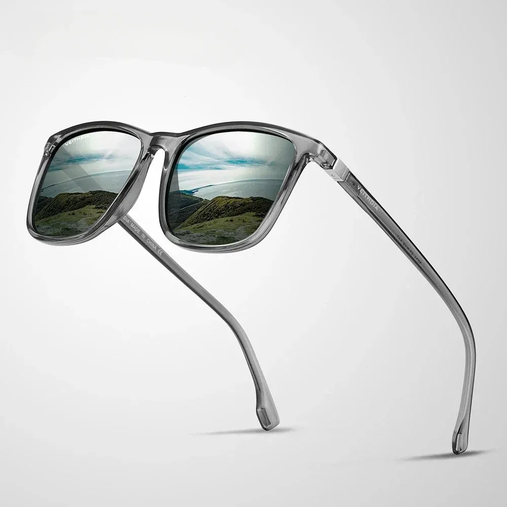 Lunettes de soleil rétro unisexes en TR90, verres polarisés UV400 2