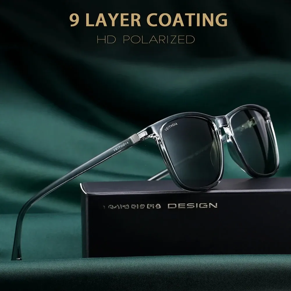 Lunettes de soleil rétro unisexes en TR90, verres polarisés UV400 3