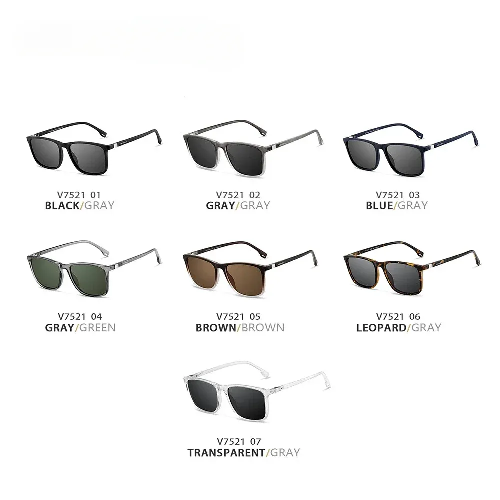 Lunettes de soleil rétro unisexes en TR90, verres polarisés UV400 6