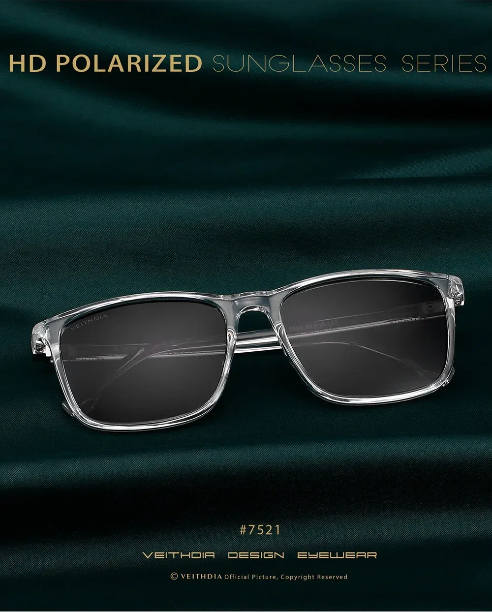 Lunettes de soleil rétro, détail de la monture