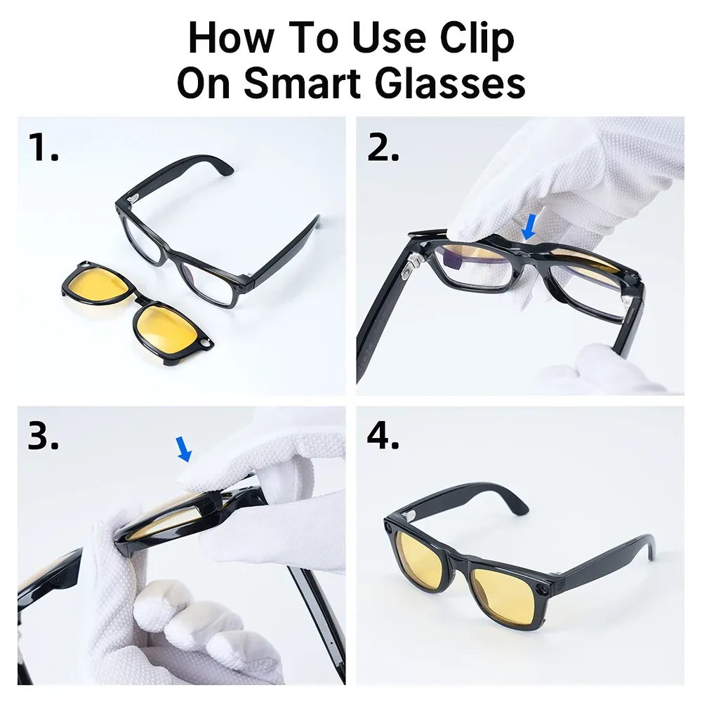 HIBLOKS – Lunettes de soleil polarisées à clipser pour Ray-Ban Meta Wayfarer GEN 1, GEN 2 et GEN 3, modèles RW4011, RW4012, RW4008 et RW4006 6