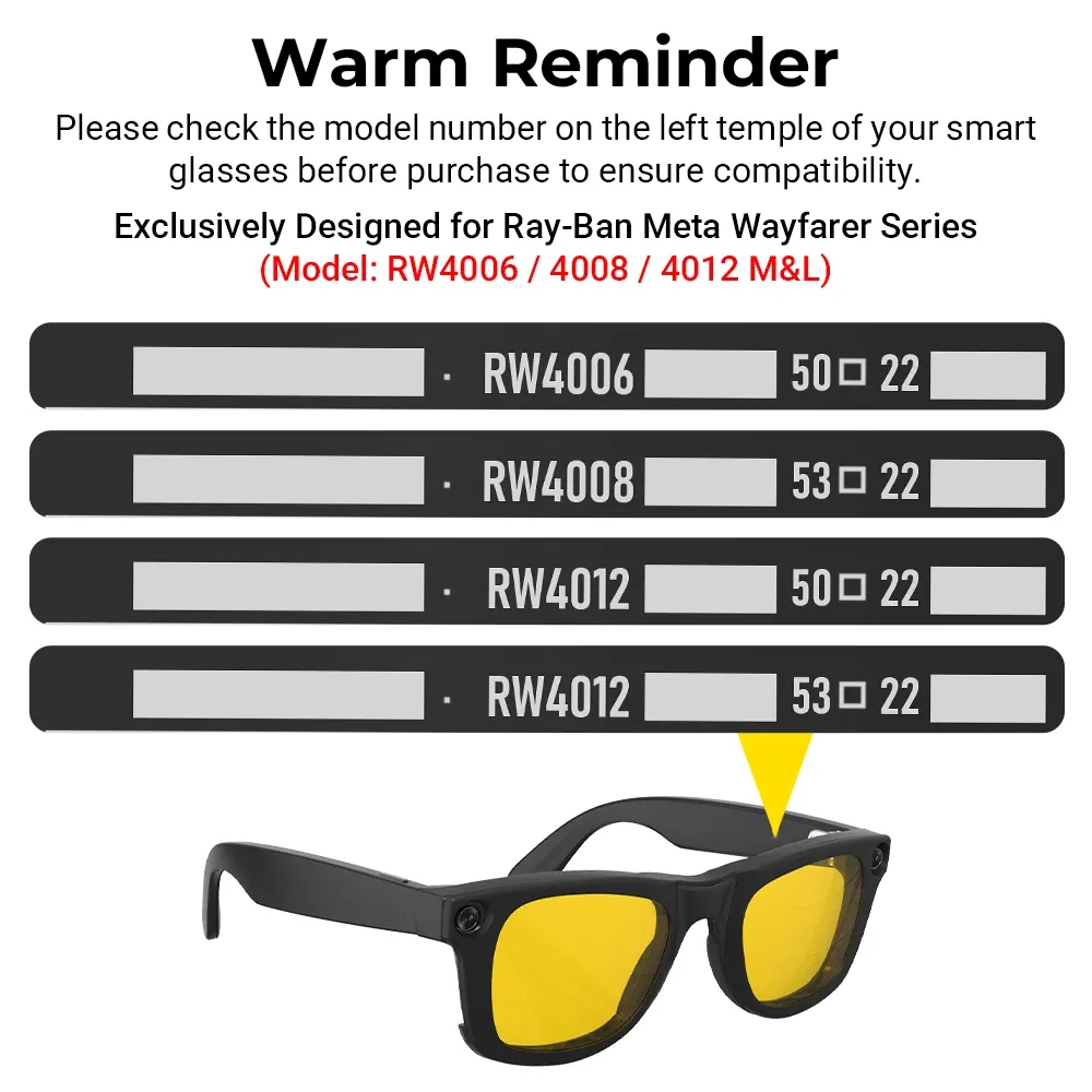 Lunettes de soleil polarisées à clipser HIBLOKS sur monture Ray-Ban Meta Wayfarer