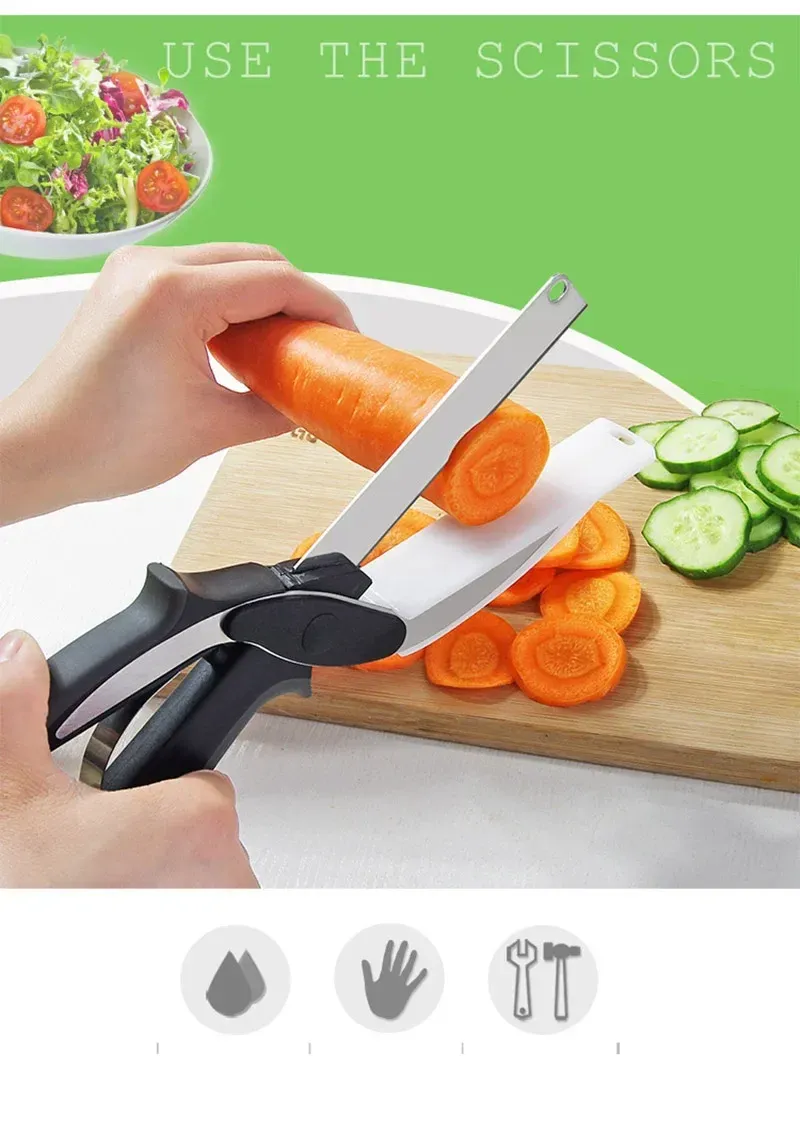 Ciseaux de cuisine en situation d'utilisation