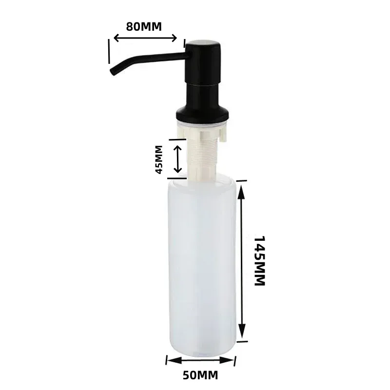 Distributeur de savon pour cuisine en acier inoxydable, 350 ml, pompe à savon pour évier, idéal pour le liquide vaisselle 5