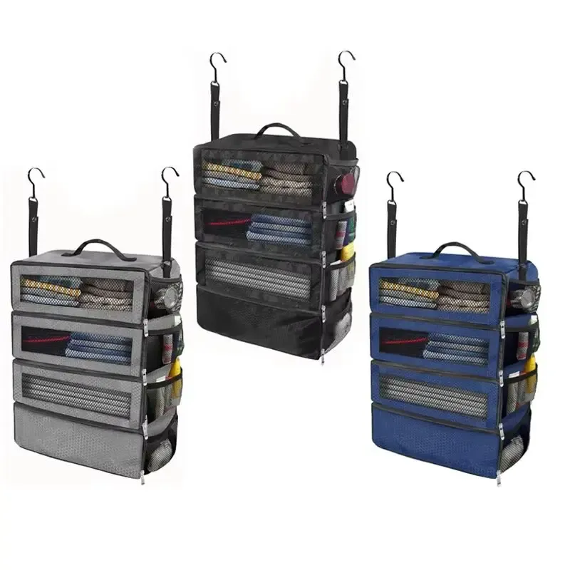 Organisateur de valise grande capacité avec cubes de rangement pliables