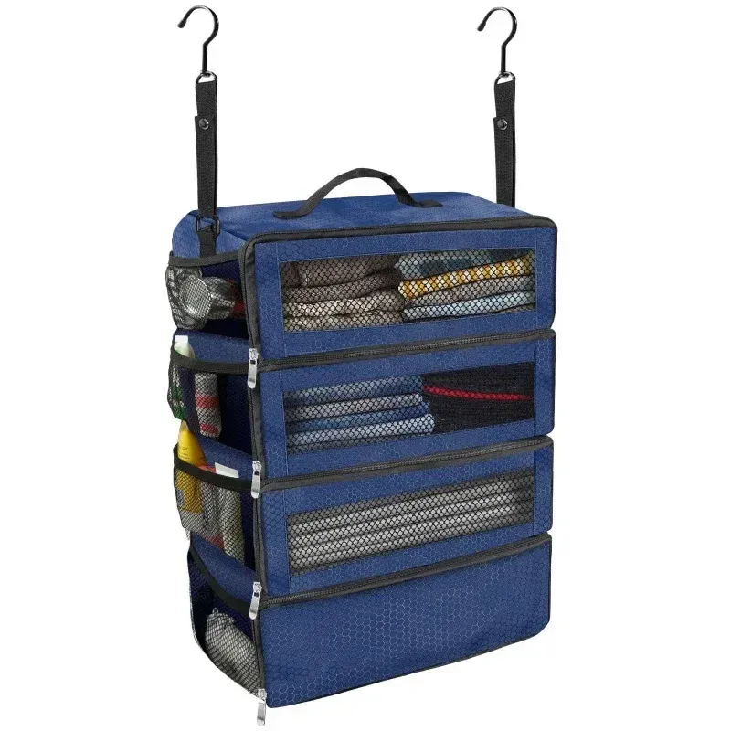 Organisateur de valise grande capacité avec cubes de rangement pliables 7