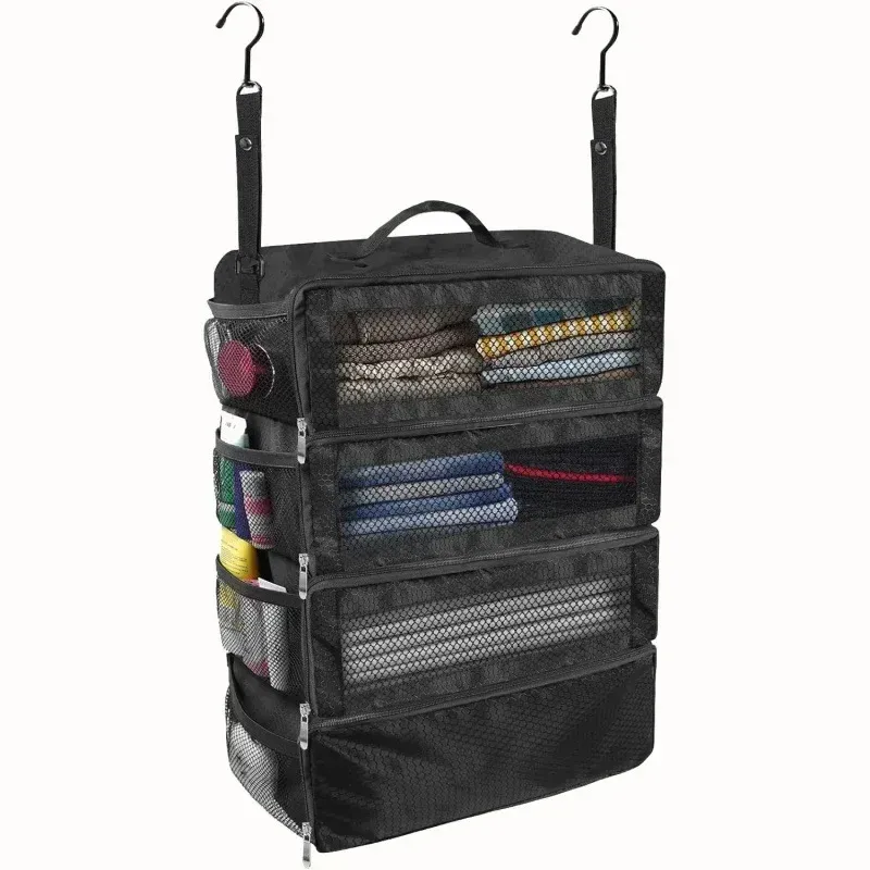 Organisateur de valise grande capacité avec cubes de rangement pliables 8