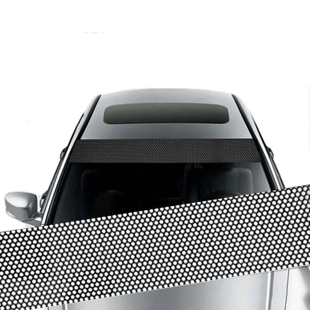 Autocollants décoratifs 3D en vinyle pour pare-soleil et pare-brise avant de voiture 1